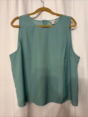 J. Crew Teal Sleeveless Boxy Shell Top